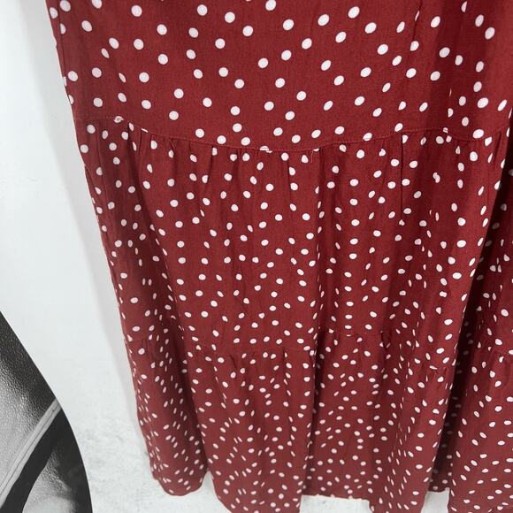 NWT City Chic Tier Spot Maxi Dress Women's Size XXL/24 Toffee Halter Neck Ruffle - Picture 7 of 10